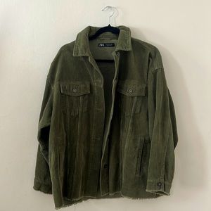 Zara corduroy jacket green